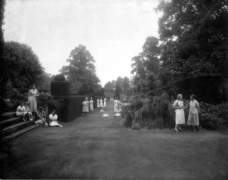 Some of the staff and pupils in the grounds of Benfleet Hall c.1930s