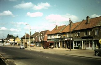 1960s Tarpots, showing Jones the butcher and just visible on the right is the familiar Shell sign where the garage stood | Ian Roberts