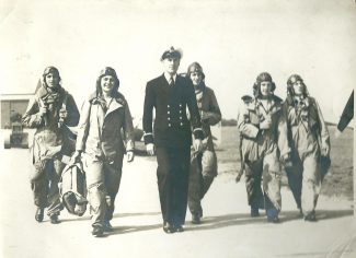 Petty Officer Charles Wines far right during his training to be a pilot in 1938. | Gilbert Wines