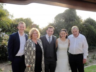 My wife Brigitte (German born), my two youngest boys - Martin, and Michael with his new bride Belinda. | John Garnham