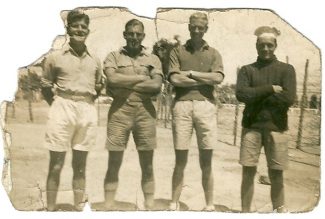 Charles Wines 2nd from left with fellow POWs in North Africa before his release in 1942. | Gilbert Wines