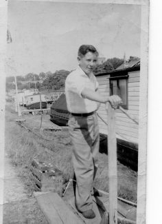 Norma's Uncle George on the houseboat | Courtesy of Norma Harber