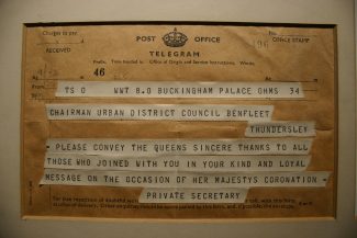 Message from Her Majesty's Private Secretary conveying sincere thanks to the residents of Benfleet | Post Office Telegram