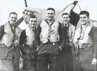Anthony Desmond Joseph Lovell. Second from left. Anthony Desmond Joseph Lovell. Second from left. | RAF