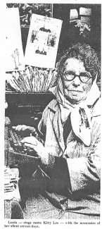 Lucia - stage name Kitty Lee - with mementos of her silent screen days. | Evening Echo 19th May 1972