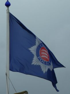 Essex Police flag flying at Benfleet Police Station 13th July 2015 | Phil Coley