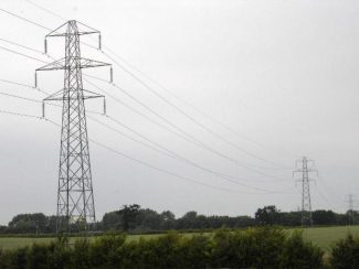 Pylons of the type erected over Bowers marshes in the 1950s. Pylons of the type erected over Bowers marshes in the 1950s. | © J. Wernham.