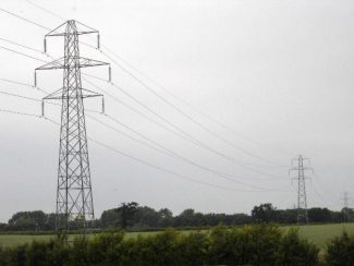 Pylons of the type erected over Bowers marshes in the 1950s. | © J. Wernham.