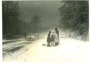 Bread & Cheese Hill - taking the toboggan to the Green Hill early 1960s | Harry Emery