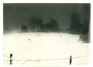 Sledging at dusk on the 'Green Hill'  Early 1960s | Harry Emery