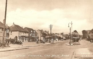 Shops at the Tarpots with The Tarpots Hall in the centre | A Francis Frith postcard