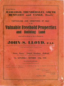 Catalogue of land for sale  - dated October 1936 | Julie Summers