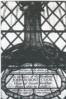 Memorial window to John Aubone Cook