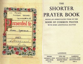 The Shorter Prayer Book, presented to me in 1957 by L. Woodcock, the Rector of St Peter's Church. | John Garnham