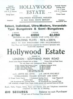 Hollywood Estate advert - click link below to see full brochure | J S Cooper