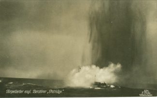 Postcard.  Sinking of H.M.S. Partridge. 1942 | F. Fink.  Wilhelmshaven.  Germany