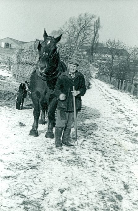 Father working on a winters day at The Colony. | Maureen Watson