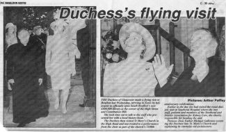 Duchess's flying visit