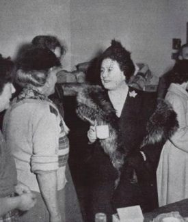 On the far right Princess Margaret turns to watch relief work. On the far right Princess Margaret turns to watch relief work. | Mrs. Cynthia Williams