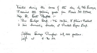 Log book entry Log book entry | With thanks to Castle Point Council