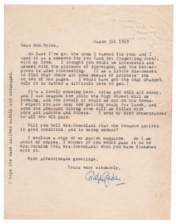 Letter from Ralph Gardner to Mrs Wyles | Stuart Dobson