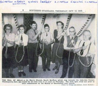 The Peal of Bells at St. Mary's Church 1949